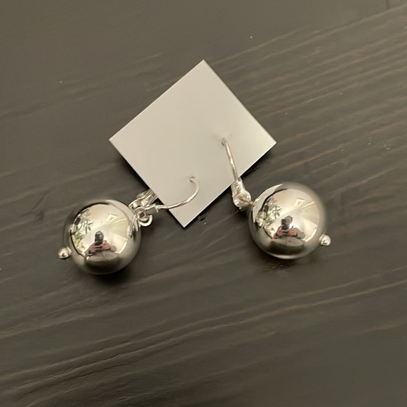 COS Recycled Silver ball earrings - Picture 2 of 3